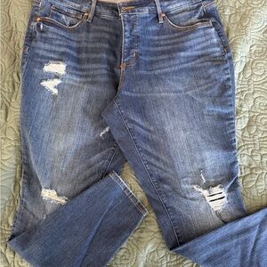 Women’s Loft Plus Distressed Blue Jeans Size 18